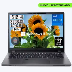 ACER - Portatil Travelmate Intel Core i7-1355U RAM 32GB SSD 512GB LCD 14 W11 Profesional