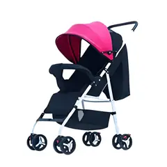 KIDSHOP - Coche Para Bebe 3 Niveles Fino + Capota PD-701-6 Rosa