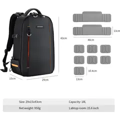 K&F CONCEPT - Bolso Fotográfico K&F13-140 Concept Pro Impermeable