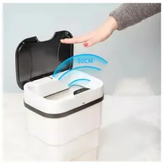 GENERICO - Cesto de Basura Inteligente con Apertura Automatica y Diseño Plegable Compacto