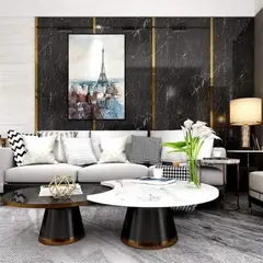 SOKANY - Papel Adhesivo De Mármol Negro Para Pared Y Muebles