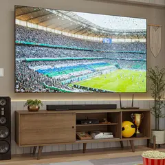 MADESA - Centro de Entretenimiento Mesa para TV Torino Hasta 80 Pulgadas Marrón (Patas Marrón)