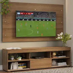 MADESA - Centro de Entretenimiento para TV Orlando Mesa y Panel de Hasta 65 Pulgadas Marrón