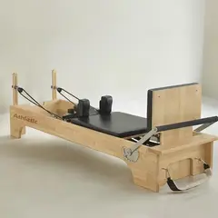ATHLETIC - Cama Reformer de Pilates Premium en Madera de Roble Profesional