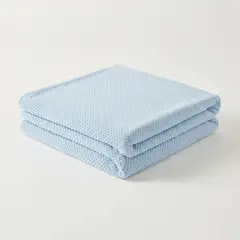 GENERICO - Cobija Frazada Textura De Piña 200x190 Cm Color Azul Cielo