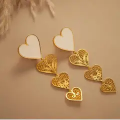 AMORINO JEWELRY - Aretes Heart x You Filigrana en Plata ley 925