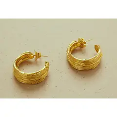 AMORINO JEWELRY - Aretes Renacer con Baño de Oro de 24 kt de 5 Micras