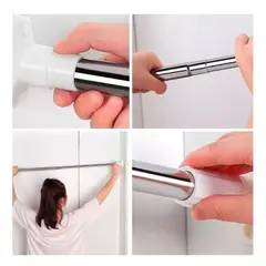 GENERICO - Tubo Expansible Ajustable para colgar ropa cortinas 110cm a 200cm