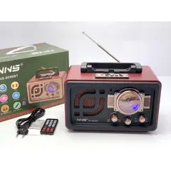 VINTAGE - Radio Parlante NS-8099 Bluetooth USB TF AM FM Recargable Portatil GRANDE