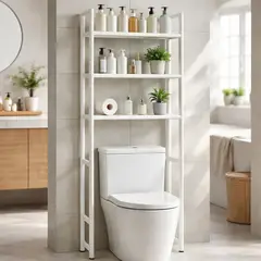 POLASUP - Estantería Organizadora Sobre Inodoro Para Baño Multifuncional Ahorrador De Espacio