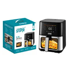 GENERICO - Freidora De Aire Eléctrica 4.5l Pantalla Táctil Winning Star + Obsequio