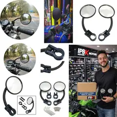 GENERICO - Espejos retrovisores Emgo fantasma abatibles moto universal