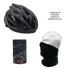 GW - KIT CASCO MTB MANTIS + PROTECTOR FACIAL FOX
