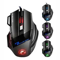 GENERICO - Mouse Gamer Rgb Usb Alámbrico 3200 Dpi 7 Botones Ergonómico