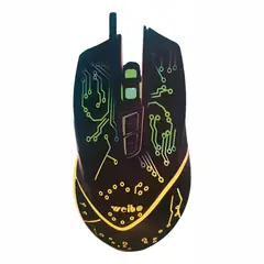 WEIBO - Mouse Gamer Con Cable 1.8 M Diseño Circuitos Wb-915