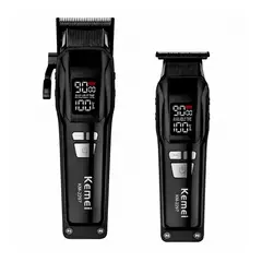 KEMEI - Combo Maquina Peluquera 2En1 KM-2797 Negro DB