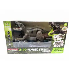 JUGUETERIA EXPRESS - Dinosaurio a control remoto- luz -sonido- movimiento