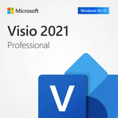 MICROSOFT - Visio 2021 Professional Vitalicio Key Retail 1PC Windows Original.