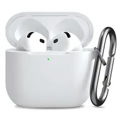 GENERICO - Estuche Forro Funda Case De Silicona Para AirPods 4 + Arnes