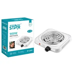 GENERICO - Estufa Eléctrica 900W Portátil 5 Niveles De Temperatura Cocina Rápida y Segura
