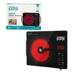 GENERICO - Estufa Eléctrica Cerámica 2200W Portátil Panel Táctil Calentamiento Rápido 43cm