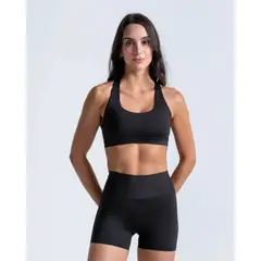 RACKETBALL - Top Elemental Soporte Alto, Color Negro Para Mujer