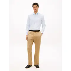 TOMMY HILFIGER - Camisa celeste TH Flex regular