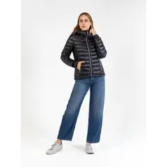 TOMMY HILFIGER - Chaqueta negra packable ligera