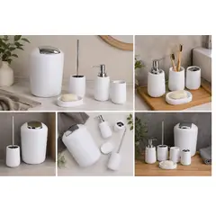 CHINA GLAZE - Kit para Baño Color Blanco 8033 Moderno Completo
