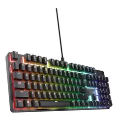 TRUST - Teclado Mecánico Gamer RGB Negro 100% Profesional
