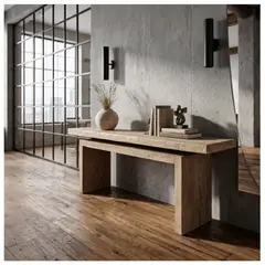 GENERICO - Recibidor Aisha 120cm x 45cm Roble Natural Macizo