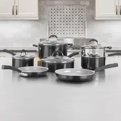 CUISINART - Set de Ollas Antiadherentes de 11 pcs Cerámica XT 54C-11BK de Cuisinart®