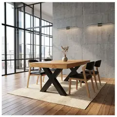 GENERICO - Mesa de Comedor Imhotep 200cm x 100cm Roble Natural Macizo