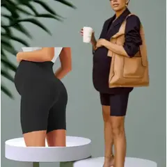 IKSA - Leggins Corto Para Embarazo, Maternos, Look Moderno