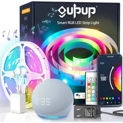 LEDMAX - Cinta De Luz Led Rgb 20 Metros Tira Led Control Wifi Alexa