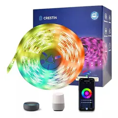 LEDMAX - Cinta De Luz Led Rgb 5 Metros Tira Led Wifi Alexa
