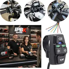 GENERICO - Mando izquierdo direccionales pito enduro led moto universal