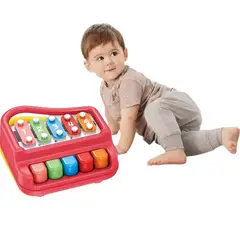 GENERICO - Xilófono Infantil 5 Tonos Marimba Musical Niños He8011 ROJO