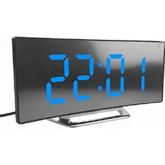 GENERICO - Reloj Despertador Digital Led Moderno Brillo Ajustable