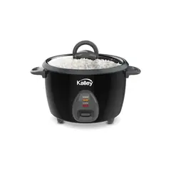 KALLEY - Olla Arrocera 5 Tazas Negra Vaporera 400W