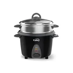 KALLEY - Olla Arrocera 7 Tazas Negra Vaporera 500W