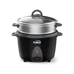 KALLEY - Olla Arrocera 10 Tazas Negra Vaporera 700W