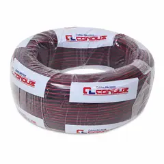 GENERICO - Cable Negrorojo 2x22 Polarizado Duplex Rollo X100mt