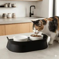 IDEAL - Comedero Doble Diseño práctico y elegante para tu mascota