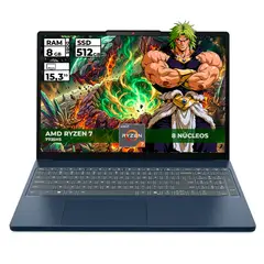 Lenovo - PORTATIL AMD RYZEN 7-7735HS 8GB RAM 512GB SSD 15 WUXGA COSMIC BLUE
