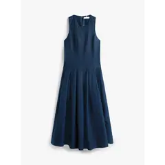 TOMMY HILFIGER - Vestido multicolor midi con botones dorados