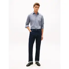TOMMY HILFIGER - Camisa azul TH Flex regular