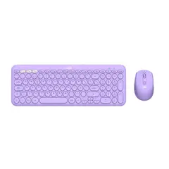 KALLEY - Combo Inalámbrico Teclado + Mouse K-CIN Morado Mate