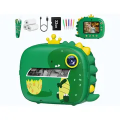 GENERICO - Cámara de Impresión Instantánea Infantil con Diseño de Dinosaurio