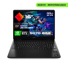 HP - Portatil Omen 16-ap0011la - 16" 2K 144Hz - AMD Ryzen™ 9 8940HX - RAM 24GB - 1TB SSD - RTX5070 8GB